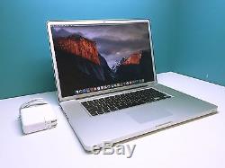 17 inch Apple MacBook Pro One Year Warranty Upgraded 2.8Ghz 2TB HD 8GB