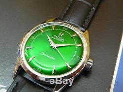 1947 Vintage Omega Automatic Seamaster Green Dial, 17 Jewels, One Year Warranty