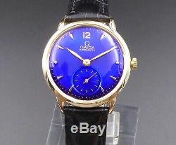 1947 Vintage Omega Bumper Automatic, Sub Blue Dial, Serviced, One Year Warranty