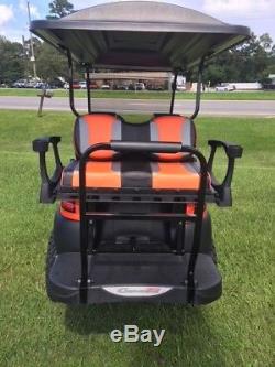 2017 Club Car Precedent Custom Golf Cart 48v Electric Orange withOne Year Warranty