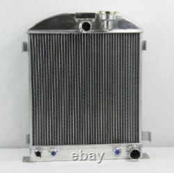 3Row 4 Pass Aluminum Radiator for 1930-1931 Ford Model-A Chevy-Engine 3-Chopped