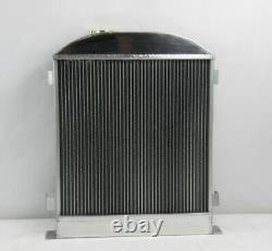 3Row 4 Pass Aluminum Radiator for 1930-1931 Ford Model-A Chevy-Engine 3-Chopped