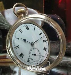 Admiral Vintage 9ct gold pocket watch made 1921 serviced One Year Warranty