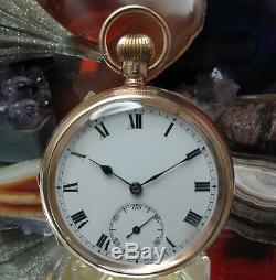 Admiral Vintage 9ct gold pocket watch made 1921 serviced One Year Warranty