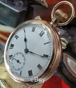 Admiral Vintage 9ct gold pocket watch made 1921 serviced One Year Warranty