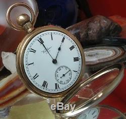 Admiral Vintage 9ct gold pocket watch made 1921 serviced One Year Warranty