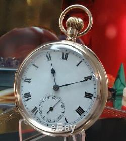 Admiral Vintage 9ct gold pocket watch made 1921 serviced One Year Warranty