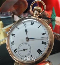 Admiral Vintage 9ct gold pocket watch made 1921 serviced One Year Warranty