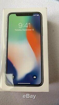 Apple iphone x 64gb silver sealed pack At&t carrier one year apple warranty