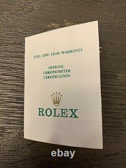 Authentic Rolex Gmt 16750 Full One Year Warranty Guarantee Certificate