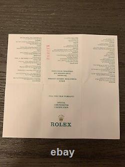 Authentic Rolex Gmt 16750 Full One Year Warranty Guarantee Certificate Booklets
