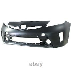 Bumper Cover For 12-15 Toyota Prius with Fog Lamp Holes Front Primed 5211947934