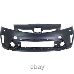 Bumper Cover For 2012-2015 Toyota Prius Front Primed with Headlight Washer Holes