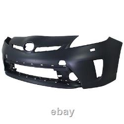 Bumper Cover For 2012-2015 Toyota Prius Front Primed with Headlight Washer Holes