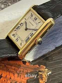 Cartier Tank Unisex Adult 18K Yellow Gold Watch 78086 ONE YEAR WARRANTY