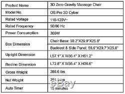 Cream Osaki Pro Cyber Zero Gravity Massage Chair Recliner with One Year Warranty