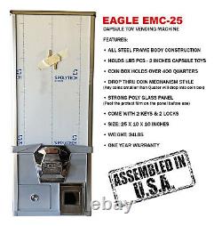 Eagle Cabinet 25 Inches 50¢ Capsule Toy Vending Machine (New ONE YEAR WARRANTY)