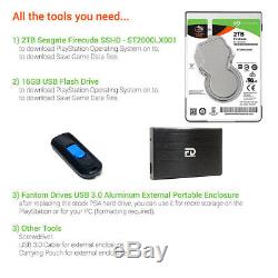 FD PS4 Seagate 2TB SSHD Upgrade Kit No Hassle All in One 5 Year Warranty