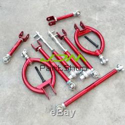 For 240SX S13 300ZX Z32 Rear Camber High Tension Traction Toe Suspension Kit Red