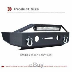 Front Bumper with Built-in LED Lights Ring For Jeep Wrangler 07-18 JK Unlimited