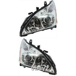 HID Xenon Headlights Headlamps Left & Right Pair Set for 04-06 Lexus RX330