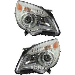 Halogen Model 2010-2015 Chevy Equinox Projector Headlights Headlamps Left+Right