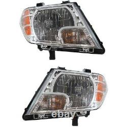 Headlight Headlamp Left & Right Pair Set of 2 for 09-13 Nissan Frontier Truck