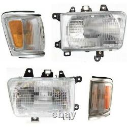 Headlight Kit For 1992-1995 Toyota 4Runner Left & Right 4pc