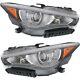 Headlight Lamp Left Right Pair Set For 14-17 Infiniti Q50 Sedan New