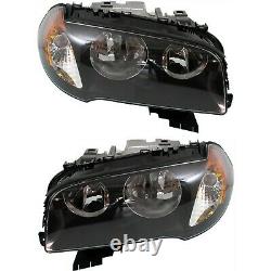 Headlight Set For 2004 2005 2006 BMW X3 Left and Right With Bulb 2Pc