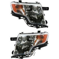 Headlight Set For 2007-2010 Ford Edge Left and Right With Bulb CAPA 2Pc