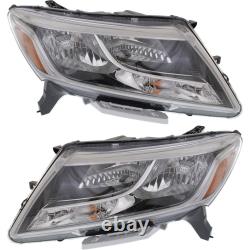 Headlight Set For 2013-2016 Nissan Pathfinder Left and Right With Bulb 2Pc