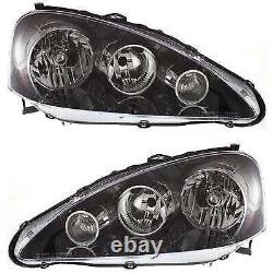 Headlights Headlamps Left & Right Pair Set NEW for 05-06 Acura RSX