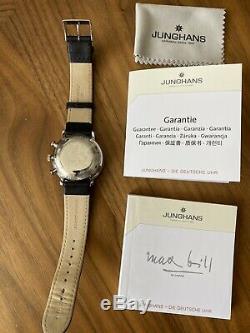 Junghans Max Bill Chronoscope Model 027/4601.00 MINT With one years warranty