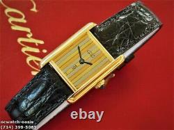 Ladies CARTIER TANK Manual Wind, TRI-COLOR Dial, One Year Warranty