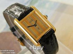 Ladies CARTIER TANK Manual Wind, TRI-COLOR Dial, One Year Warranty