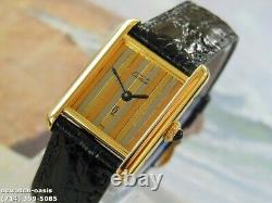 Ladies CARTIER TANK Manual Wind, TRI-COLOR Dial, One Year Warranty