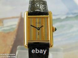 Ladies CARTIER TANK Manual Wind, TRI-COLOR Dial, One Year Warranty