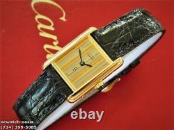 Ladies CARTIER TANK Manual Wind, TRI-COLOR Dial, One Year Warranty