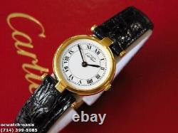 Ladies CARTIER VENDOME QUARTZ, Roman Numerals Dial, One Year Warranty