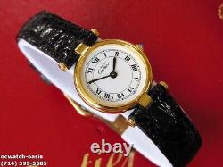 Ladies CARTIER VENDOME QUARTZ, Roman Numerals Dial, One Year Warranty