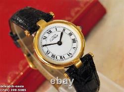 Ladies CARTIER VENDOME QUARTZ, Roman Numerals Dial, One Year Warranty