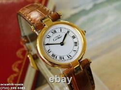 Ladies CARTIER VENDOME, Roman Numerals Dial, One Year Warranty