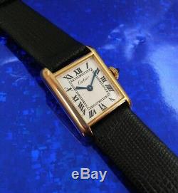 Ladies Cartier Tank Hand Wind Wristwatch, Fully Serviced With ONE YEAR WARRANTY
