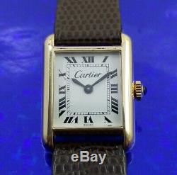 Ladies Cartier Tank Hand Wind Wristwatch, Fully Serviced with ONE YEAR WARRANTY
