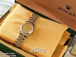 Ladies ROLEX 2 TONE DATEJUST 18K YELLOW GOLD & SS, Serviced, One Year Warranty