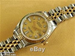 Ladies ROLEX 2 TONE DATEJUST 18K YELLOW GOLD & SS, Serviced, One Year Warranty