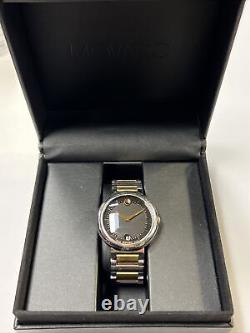 Movado Concerto Two Tone 23.1.14.1158 Refurbished One Year Warranty Box&Booklet