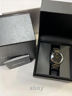 Movado Concerto Two Tone 23.1.14.1158 Refurbished One Year Warranty Box&Booklet