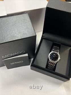 Movado Diamond Bezel 02 1 14 1005 Refurbished One Year Warranty New Box&Booklet